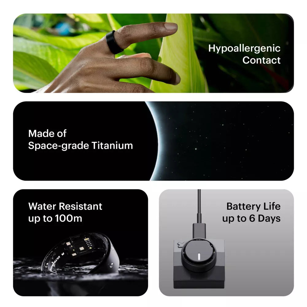 New OvaaWaves-Smart Ring Men Women, Heart Rate and Blood Oxygen