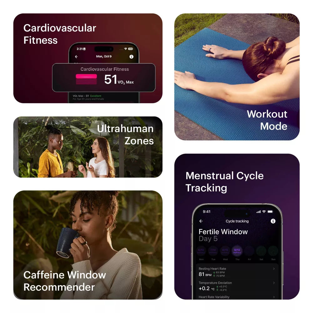 New OvaaWaves-Smart Ring Men Women, Heart Rate and Blood Oxygen